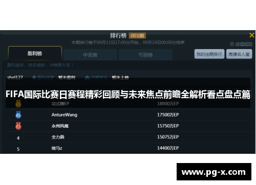 FIFA国际比赛日赛程精彩回顾与未来焦点前瞻全解析看点盘点篇
